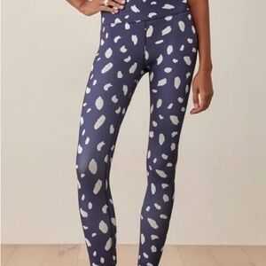 Reformation EcoMove Blue and White Leggings in Splatter